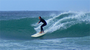Surfing in Jeffreys Bay